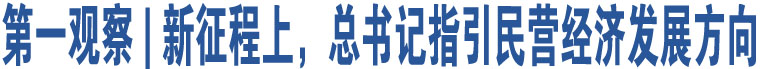 第一觀察 | 新征程上，總書記指引民營經(jīng)濟(jì)發(fā)展方向