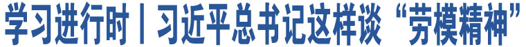 學(xué)習(xí)進(jìn)行時(shí)丨習(xí)近平總書記這樣談“勞模精神”