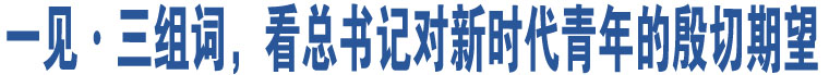 一見·三組詞，看總書記對新時代青年的殷切期望