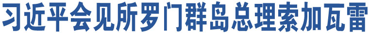 習近平會見所羅門群島總理索加瓦雷