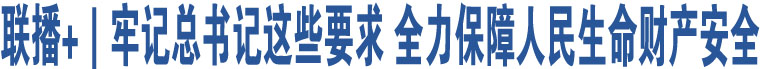 聯(lián)播+｜牢記總書記這些要求 全力保障人民生命財(cái)產(chǎn)安全