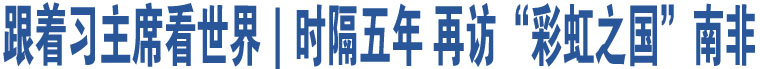 跟著習(xí)主席看世界｜時隔五年 再訪“彩虹之國”南非