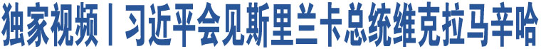 獨(dú)家視頻丨習(xí)近平會見斯里蘭卡總統(tǒng)維克拉馬辛哈