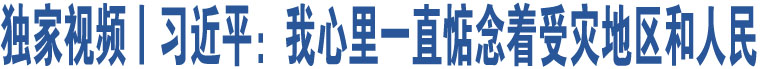 獨家視頻丨習(xí)近平：我心里一直惦念著受災(zāi)地區(qū)和人民