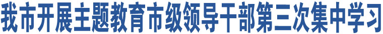 我市開展主題教育市級(jí)領(lǐng)導(dǎo)干部第三次集中學(xué)習(xí)