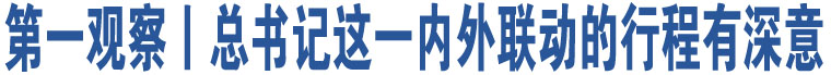 第一觀察丨總書記這一內(nèi)外聯(lián)動(dòng)的行程有深意