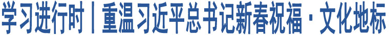 學(xué)習(xí)進(jìn)行時(shí)丨重溫習(xí)近平總書(shū)記新春祝?！の幕貥?biāo)