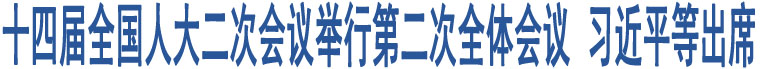 十四屆全國人大二次會議舉行第二次全體會議 習(xí)近平等出席