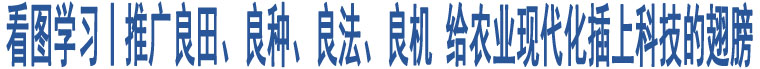 看圖學(xué)習(xí)丨推廣良田、良種、良法、良機(jī) 給農(nóng)業(yè)現(xiàn)代化插上科技的翅膀