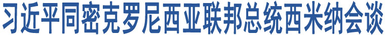 習(xí)近平同密克羅尼西亞聯(lián)邦總統(tǒng)西米納會(huì)談