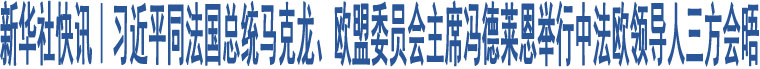 新華社快訊｜習(xí)近平同法國總統(tǒng)馬克龍、歐盟委員會主席馮德萊恩舉行中法歐領(lǐng)導(dǎo)人三方會晤