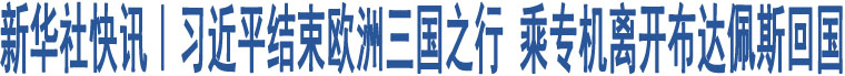 新華社快訊｜習(xí)近平結(jié)束歐洲三國(guó)之行 乘專機(jī)離開布達(dá)佩斯回國(guó)