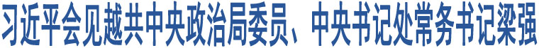 習(xí)近平會(huì)見(jiàn)越共中央政治局委員、中央書(shū)記處常務(wù)書(shū)記梁強(qiáng)