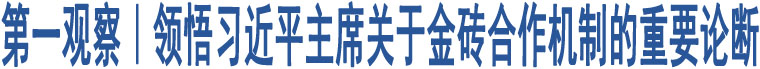 第一觀察｜領(lǐng)悟習(xí)近平主席關(guān)于金磚合作機(jī)制的重要論斷